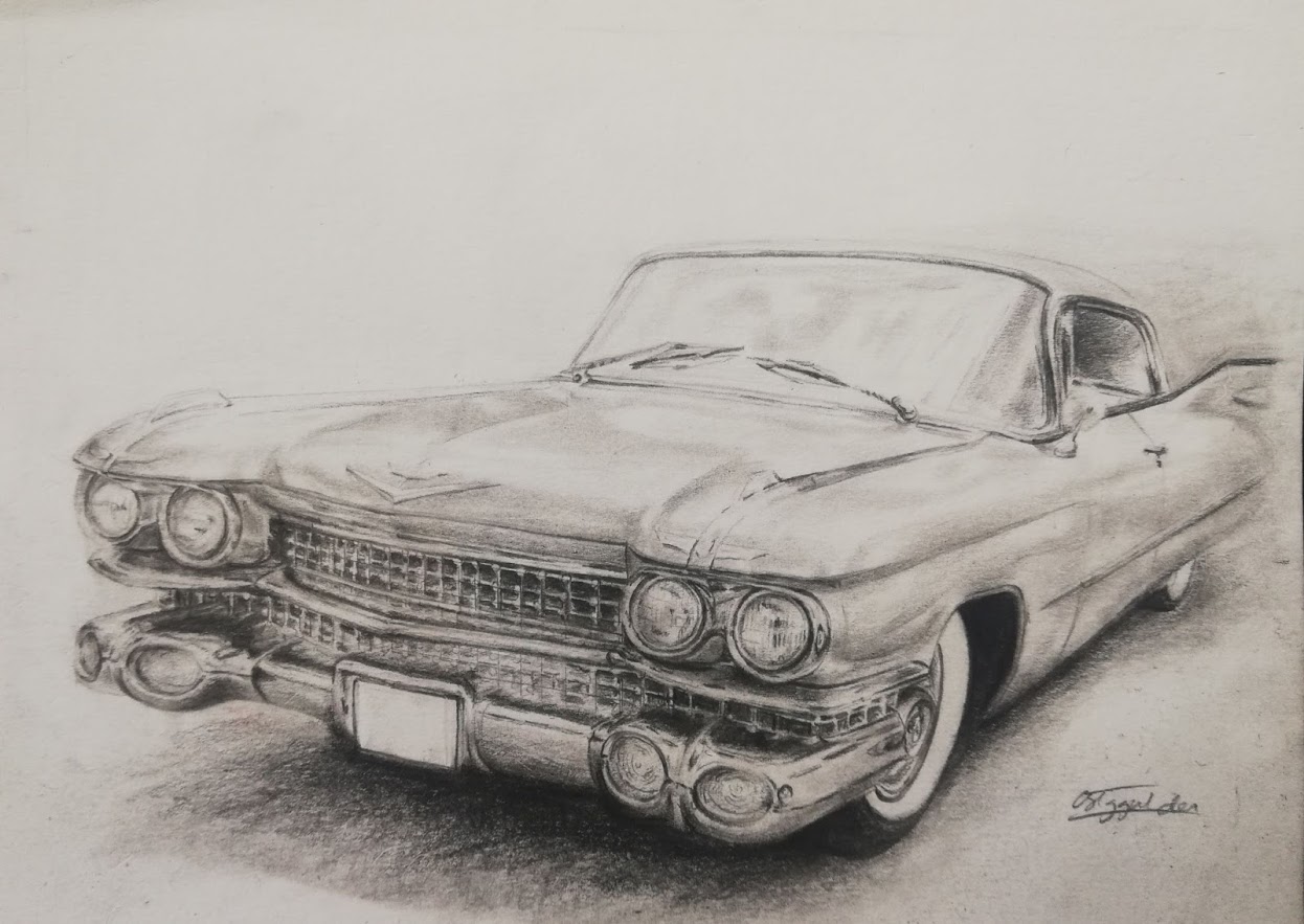 Marvelous Classical car sketch that will make you fill like a pro artist  Car  drawings Car drawing pencil Antique cars